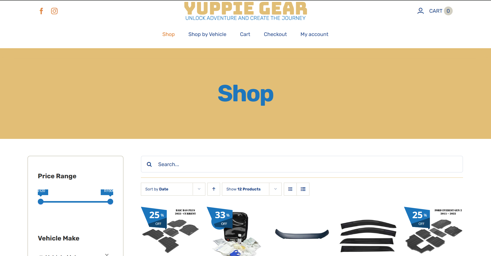 Yuppie Gear website designed by Aweh Digital